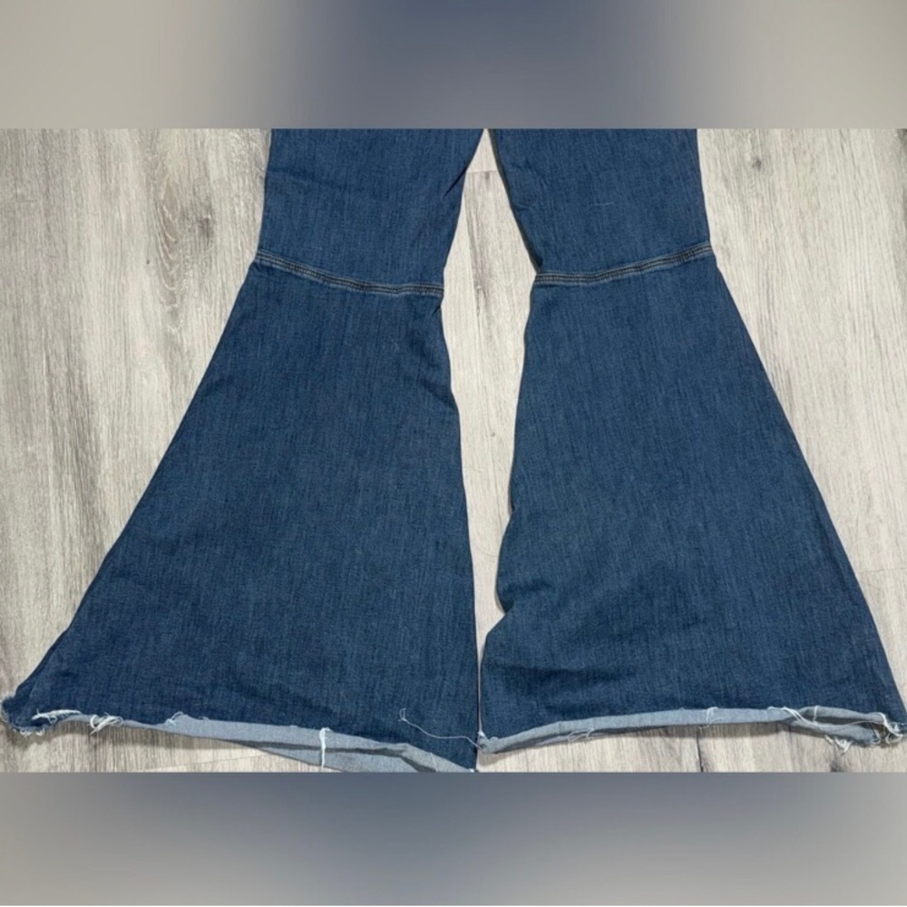 Free People Dark Blue Flare Jeans - Picture 6 of 7